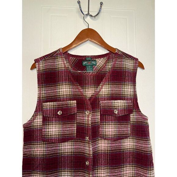 American Eagle Outfitters Vest Vintage Plaid Wool Blend Made in Italy  Size Med - Picture 2 of 9